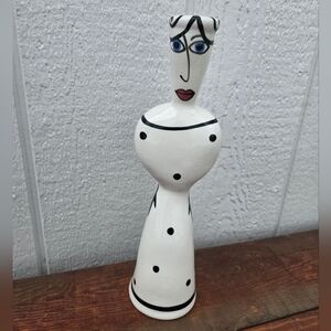 Abstract Ceramic Candlestick Decor